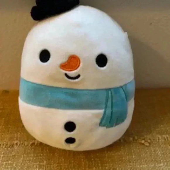 Manny The Snowman With Top Have And Scarf 8” Squishmallow soft‎ stuffed animal - Picture 1 of 14